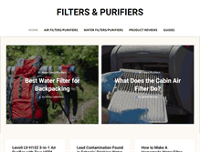 Tablet Screenshot of filtersandpurifiers.com